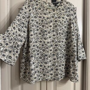 Banana Republic Floral Bell-Sleeve Blouse